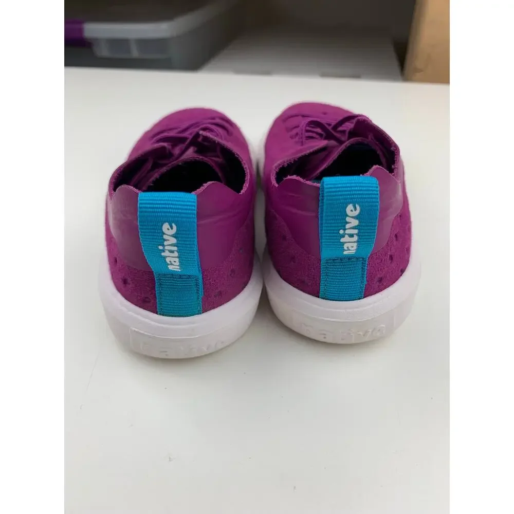 Native Kids Monaco Low Top Sneakers Purple Lace Up Lightweight Shoes Size 11